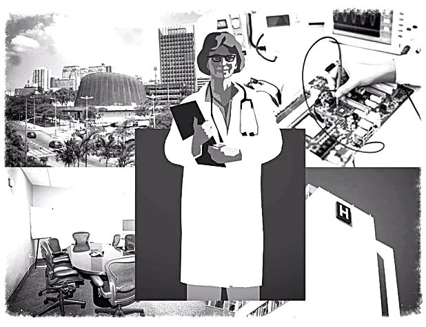 Equipamentos e profissionais de ultrassom